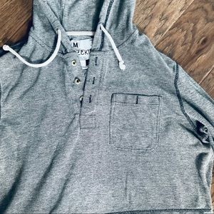 EZEKIEL Mens Sweatshirt Gray Fleece Hoodie Long Sleeve Midweight Sz M